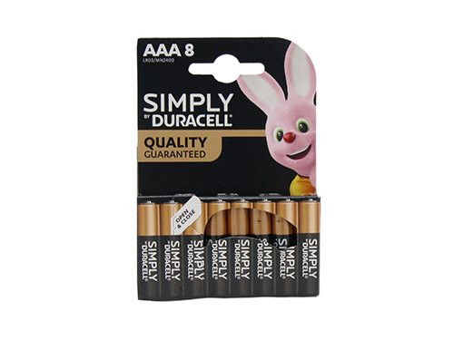Foto van Duracell Simply batterij AAA blister(8) Duracell Simply batterij AAA blister(8)
