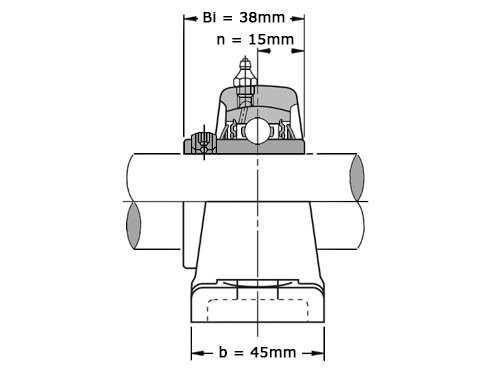 NTN Lagerblok Staand UCP305 D1 (25mm)