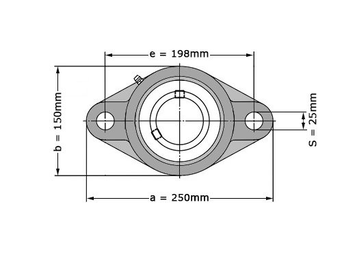 JTEKT - Koyo Lagerblok Ovaal UCFL311 J (55mm)