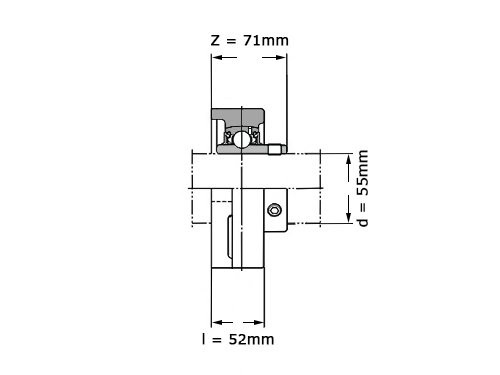 JTEKT - Koyo Lagerblok Ovaal UCFL311 J (55mm)