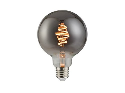 Foto van Nordlux LED Globe G95 E27 5-15W 1800K filament spiraal grey dimbaar Nordlux LED Globe G95 E27 5-15W 1800K filament spiraal grey dimbaar