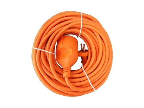 Verlengsnoer PVC oranje 2x1qmm 20m