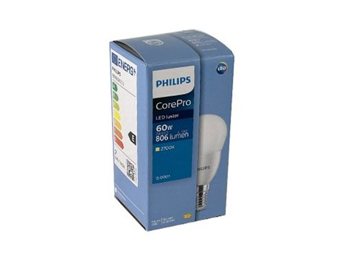 Philips LED kogel E14 7-60W 2700K mat