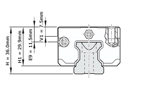 Bosch Rexroth Kogelwagen Koolstofstaal KWD-025-SLS-C1-N-1 Zonder Kogelketting