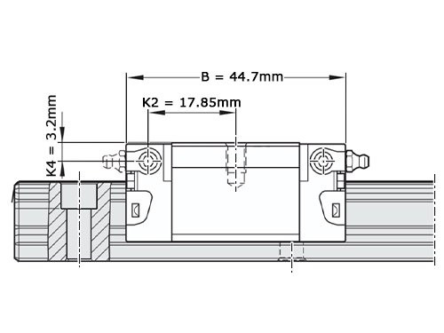 Foto van Bosch Rexroth Kogelwagen Koolstofstaal KWD-015-SKS-C0-N-1 Met Kogelketting Bosch Rexroth Kogelwagen Koolstofstaal KWD-015-SKS-C0-N-1 Met Kogelketting