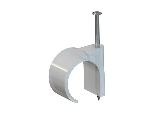 Foto van Spijkerclip 16-19mm transparant nylon JSL doos(50) Spijkerclip 16-19mm transparant nylon JSL doos(50)