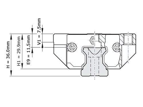 Bosch Rexroth Kogelwagen Aluminium KWD-025-FNS-C0-N-1 Met Kogelketting