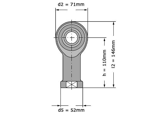 Foto van SKF Stangkop SILKAC30 M (30x71x37mm) SKF Stangkop SILKAC30 M (30x71x37mm)