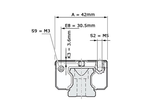 Foto van Bosch Rexroth Kogelwagen Koolstofstaal KWC-020-SNN-C1-H-2 Zonder Kogelketting Bosch Rexroth Kogelwagen Koolstofstaal KWC-020-SNN-C1-H-2 Zonder Kogelketting
