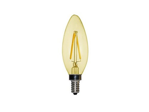 LED kaars E14 2-15W 2200K filament gold dimbaar