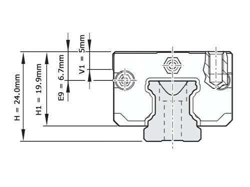 Bosch Rexroth Kogelwagen Aluminium KWD-015-SNS-C0-N-1 Met Kogelketting