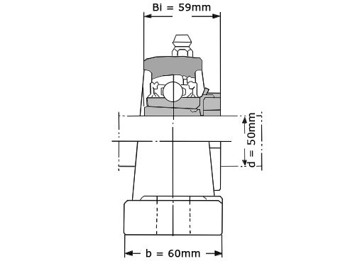 JTEKT - Koyo Lagerblok Staand UKP211 J (55mm)