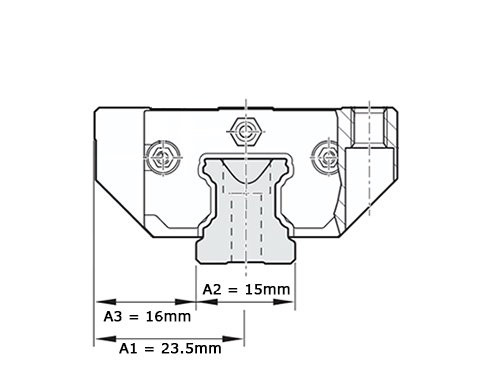 Bosch Rexroth Kogelwagen Koolstofstaal KWD-015-FKS-C0-H-1 Zonder Kogelketting