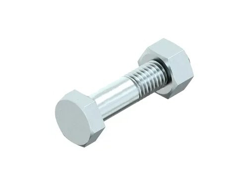 Constructiezeskantbout + Moer DIN 601/555 M10x100 4.8 Verzinkt