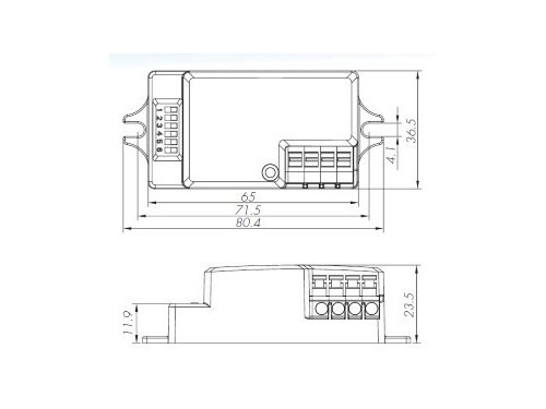 HF radar bewegingssensor inbouw wit