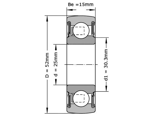 INA Insert Lager 205 NPP B (25x52x15mm)