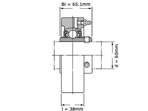 JTEKT - Koyo Lagerblok Rond UCC212 J (60mm)