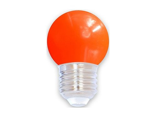 Foto van LED kogellamp E27 rood 1W LED kogellamp E27 rood 1W