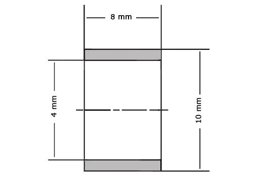 Glijlager Sinterbrons BP25 4x10x8mm