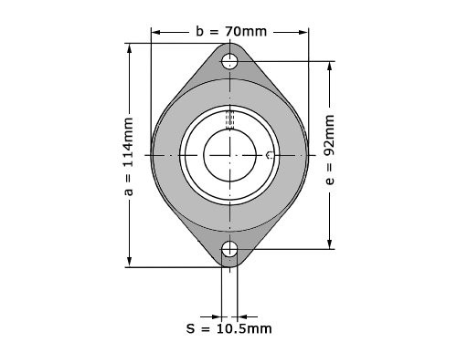 Foto van INA Lagerblok Ovaal RCSMF25 (25mm) INA Lagerblok Ovaal RCSMF25 (25mm)