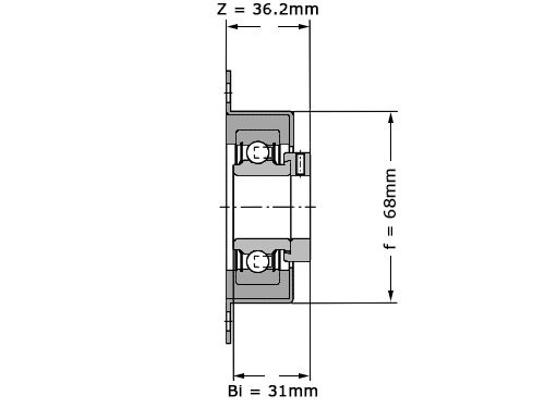 Foto van INA Lagerblok Ovaal RCSMF25 (25mm) INA Lagerblok Ovaal RCSMF25 (25mm)