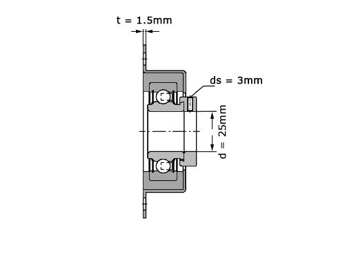 Foto van INA Lagerblok Ovaal RCSMF25 (25mm) INA Lagerblok Ovaal RCSMF25 (25mm)