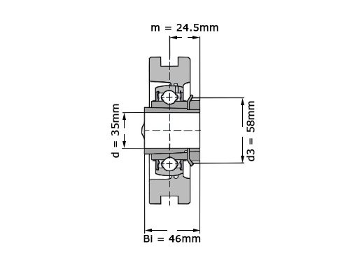 Foto van SNR Lagerblok Span UKT208 H (35mm) SNR Lagerblok Span UKT208 H (35mm)