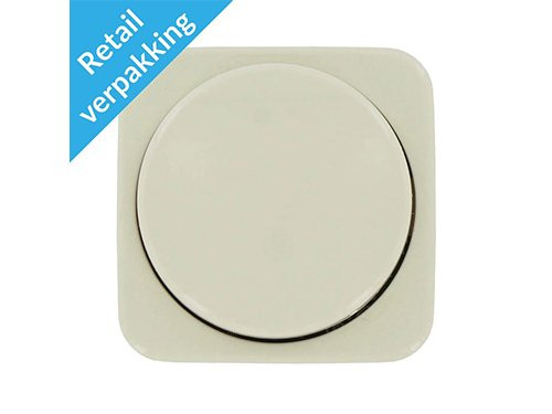 Foto van Verpakt Busch Jaeger CREME afdekplaat + knop dimmer Verpakt Busch Jaeger CREME afdekplaat + knop dimmer