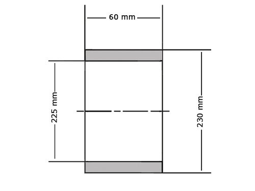 Foto van Glijlager PAP22560 P20 Gerold Staal / POM (225x230x60mm) Glijlager PAP22560 P20 Gerold Staal / POM (225x230x60mm)
