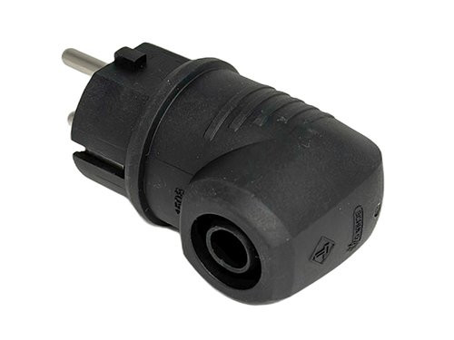 Foto van Randaarde stekker RUBBER haaks ABL Randaarde stekker RUBBER haaks ABL