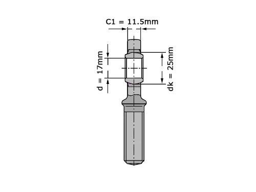 SKF Stangkop SA17 ES (17x47x14mm)