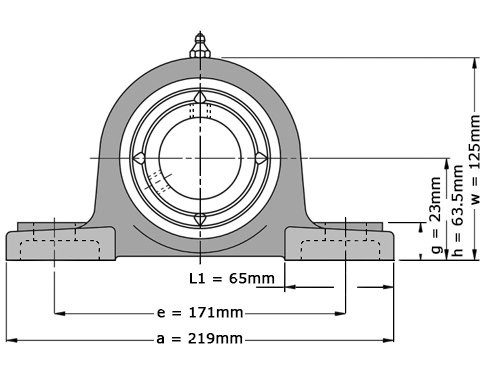 JTEKT - Koyo Lagerblok Staand UCP211 J (55mm)