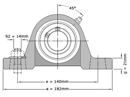 SKF Lagerblok Staand UCP306 (30mm)