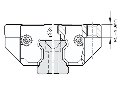 Bosch Rexroth Kogelwagen Koolstofstaal KWD-025-FNS-C1-S-1 Zonder Kogelketting