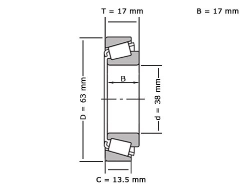 JTEKT - Koyo Kegellager HI CAPJL69349/69310 (38x63x17mm)