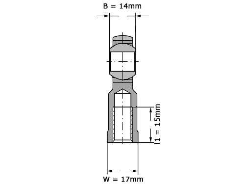 Foto van SKF Stangkop SILKAC10 M (10x29x14mm) SKF Stangkop SILKAC10 M (10x29x14mm)