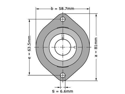Foto van INA Lagerblok Ovaal FLCTE15 (15mm) INA Lagerblok Ovaal FLCTE15 (15mm)