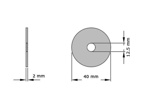 Carrosseriering M12x40 Verzinkt (100 stuks)