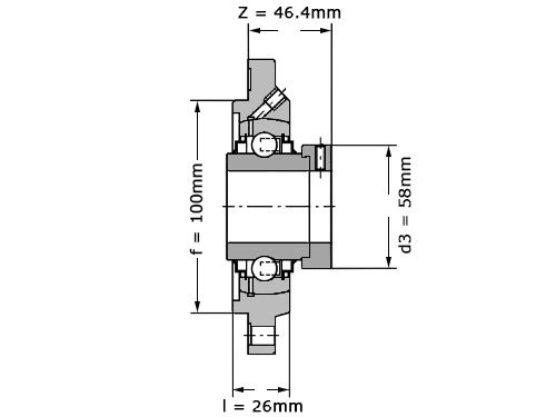 INA Lagerblok Rond RFE40 (40mm)