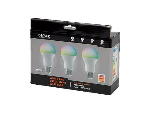 Foto van LED GLS mat RGB E27 9W 3-pack dimbaar SMART Wi-Fi TUYA LED GLS mat RGB E27 9W 3-pack dimbaar SMART Wi-Fi TUYA