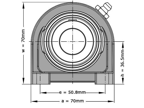 INA Lagerblok Staand LSHE25 N (25mm)