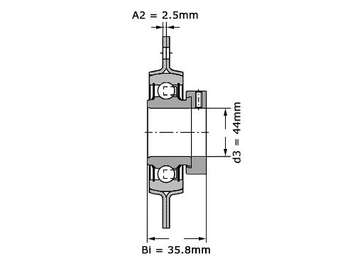 INA Lagerblok Plaatstaal Rond RA30 (30mm)