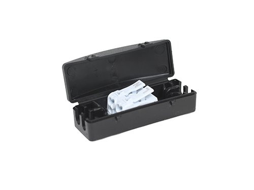 Kabelkoppeling IP20 zwart met 2 polige connector