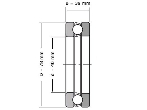 NKE Kogeltaatslager 52210 (40x78x39mm)