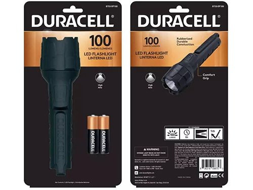 Foto van Duracell zaklamp Heavy Duty Rubber 100 lumen Duracell zaklamp Heavy Duty Rubber 100 lumen