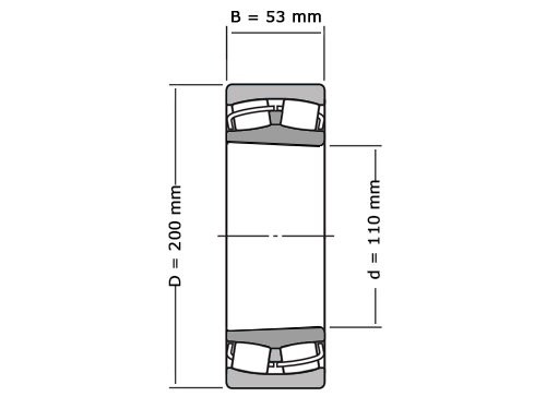 Timken Tonlager Zelfinstellend 22222 K EJ W33 (110x200x53mm)