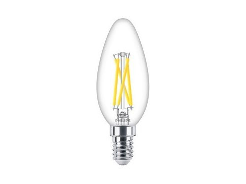 Foto van Philips LED kaars E14 2,5-25W filament helder WarmGlow blister Philips LED kaars E14 2,5-25W filament helder WarmGlow blister