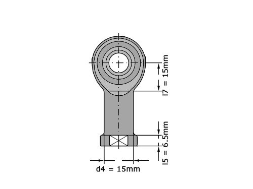 Foto van INA Stangkop GIKPR10 PW (10x28x14mm) INA Stangkop GIKPR10 PW (10x28x14mm)