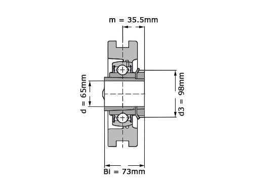 Foto van SNR Lagerblok Span UKT215 H (65mm) SNR Lagerblok Span UKT215 H (65mm)