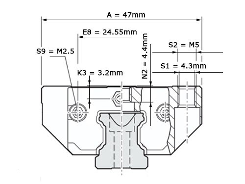 Bosch Rexroth Kogelwagen Koolstofstaal KWD-015-FLS-C1-P-1 Met Kogelketting